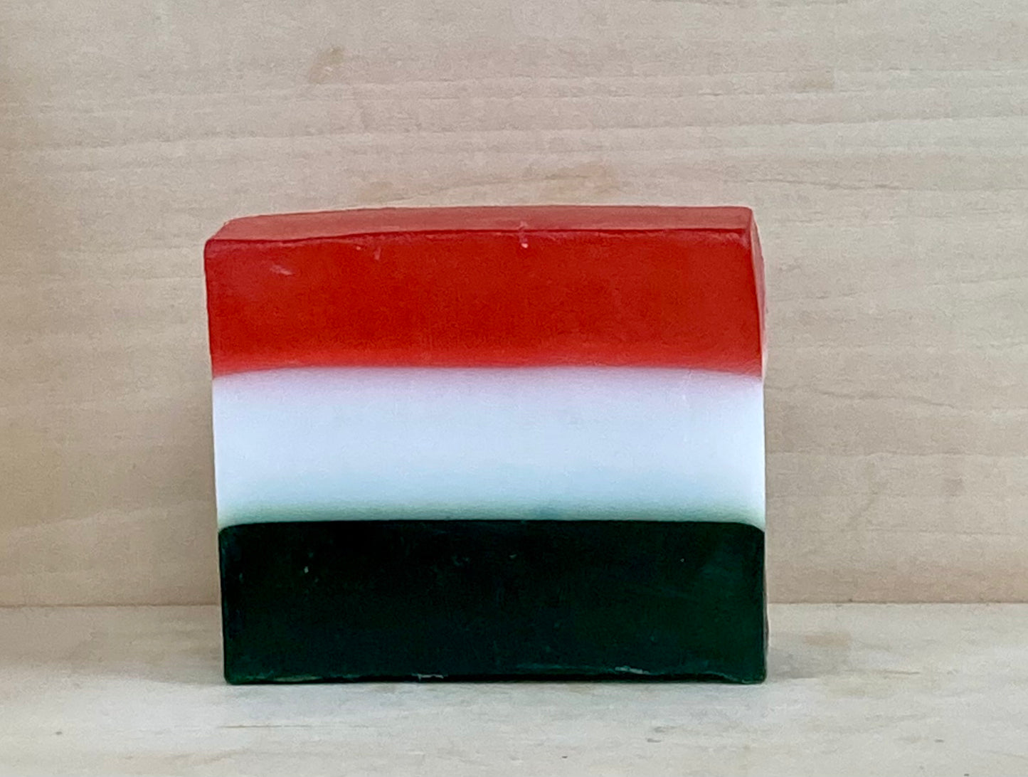 Italian Flag-Inspired Goat’s Milk Soap – Basil, Sage & Mint – 4 oz