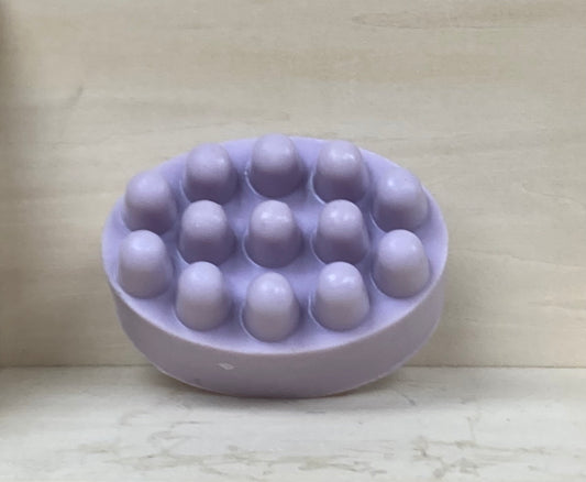 Black Raspberry Vanilla Goat’s Milk Soap-Massage Bar
Relax, Refresh, and Rejuvenate
Price: $7
Description:
Transform your bath into a spa-like retreat with this soothing massage bar of Black Raspberry Vanilla Goat’s Milk Soap. Designed with a textured surface to gently knead and relax tired muscles, this bar delivers the ultimate luxury for your skin and senses.