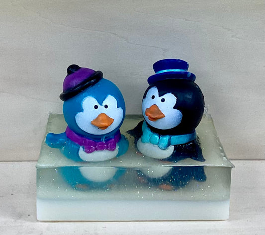 Snowflake & Steve Penguin Suds – Candy Cane Scented Shea Butter and Glycerin Soap
Price: $10 each