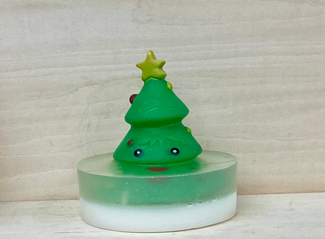 Christmas Tree Suds – Candy Cane Scented Shea Butter and Glycerin Soap Price: $10