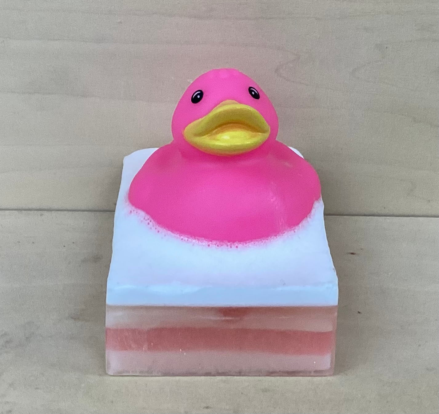 Pink Rubber Duck Glow-in-the-Dark Bubble Gum Soap - Perfect for Jeep Lovers!