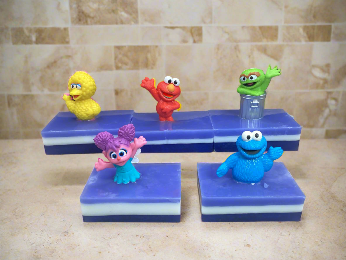 Sesame Street  toyon a bar of Candy Crush Scented Glycerin Soap