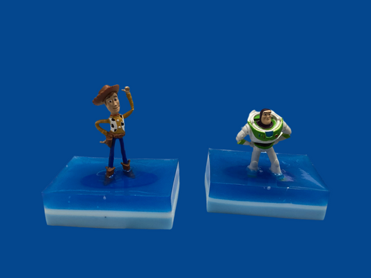 Toy Story, Toy on a Bar of Shea Butter and Glycerin Soap