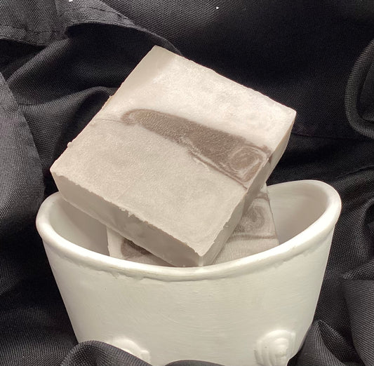 This is a bar of Cocoa Butter Cashmere scented Goats Milk Soap.  It is one of the scents of the year!

Each item is individually made and may appear different from the photo.