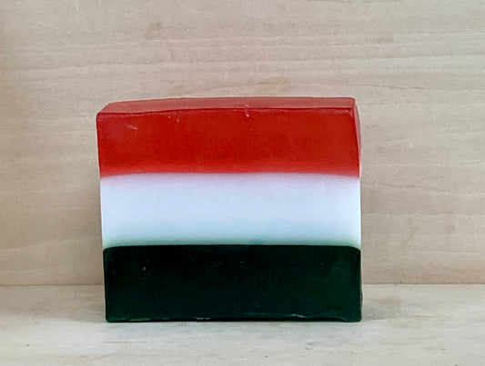 Italian Flag-Inspired Goat’s Milk Soap – Basil, Sage & Mint – 4 oz