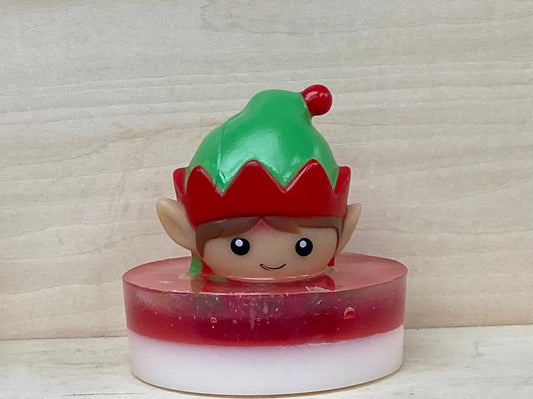 Elvis the Elf Suds – Candy Cane Scented Shea Butter and Glycerin Soap