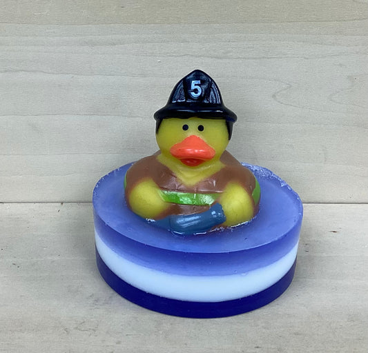 Firefighter Rubber Duck Soap - Ocean Breeze