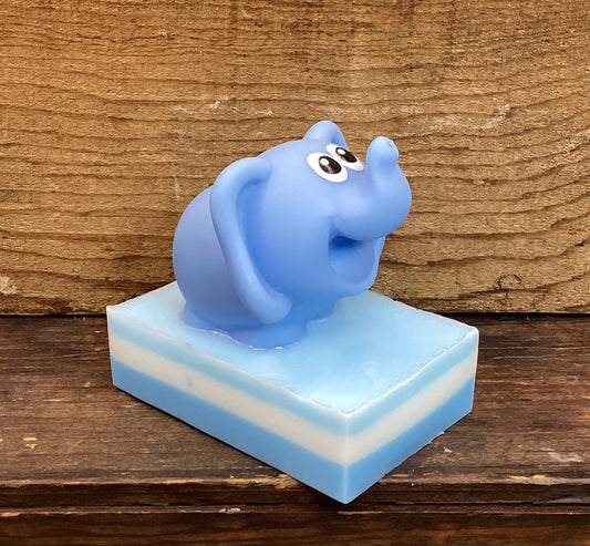 $5 Zoo Animal Toy on a Bar of Monkey Farts Scented Glycerin Soap