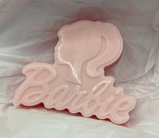 Barbie shaped Bubble Gum scented Shea Butter and glycerin soap.     $5 each  Each item is individually made and may appear different from the photo.  Each toy is different and the soap may appear different from the photo.  