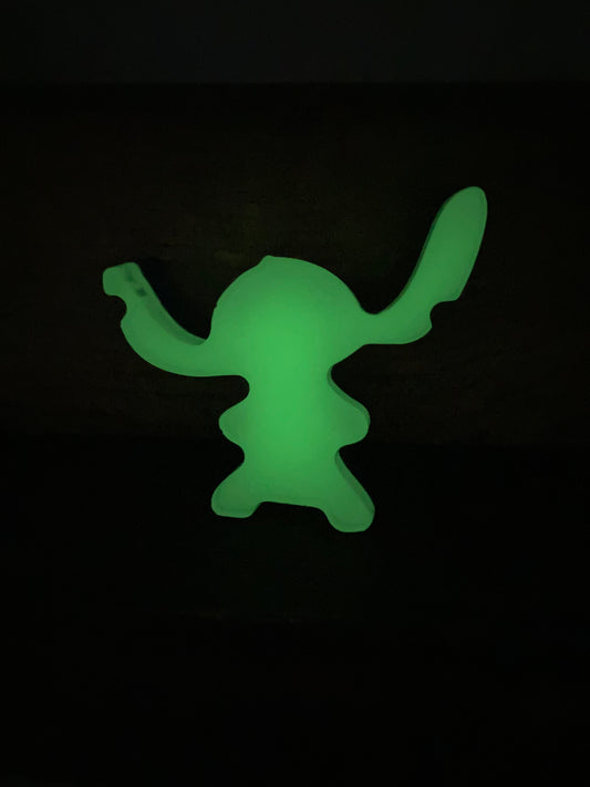 Glow in the Dark Stitch shaped Monkey Farts scented glycerin soap.  

 $5 each

Each item is individually made and may appear different from the photo.  Each toy is different and the soap may appear different from the photo.  