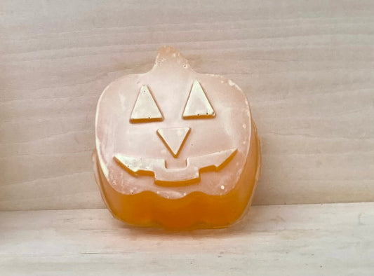 Glow-in-the-Dark Jack-O’-Lantern Soap
Pumpkin Spice Scented | Glycerin Soap

Spooky season is creeping in—and these little Jack-O’-Lanterns are glowing with Halloween spirit! Perfect for adding a festive touch to your guest bathroom or gifting as fun party favors, these soaps are a ghoulishly good time.

Scented with cozy Pumpkin Spice, each soap gives off the warm, nostalgic feeling of autumn nights and haunted delights. And yes—they glow in the dark for a frightfully fun surprise!