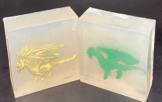 Toy Dragon  in a Bar of Monkey Farts Scented Glycerin Soap