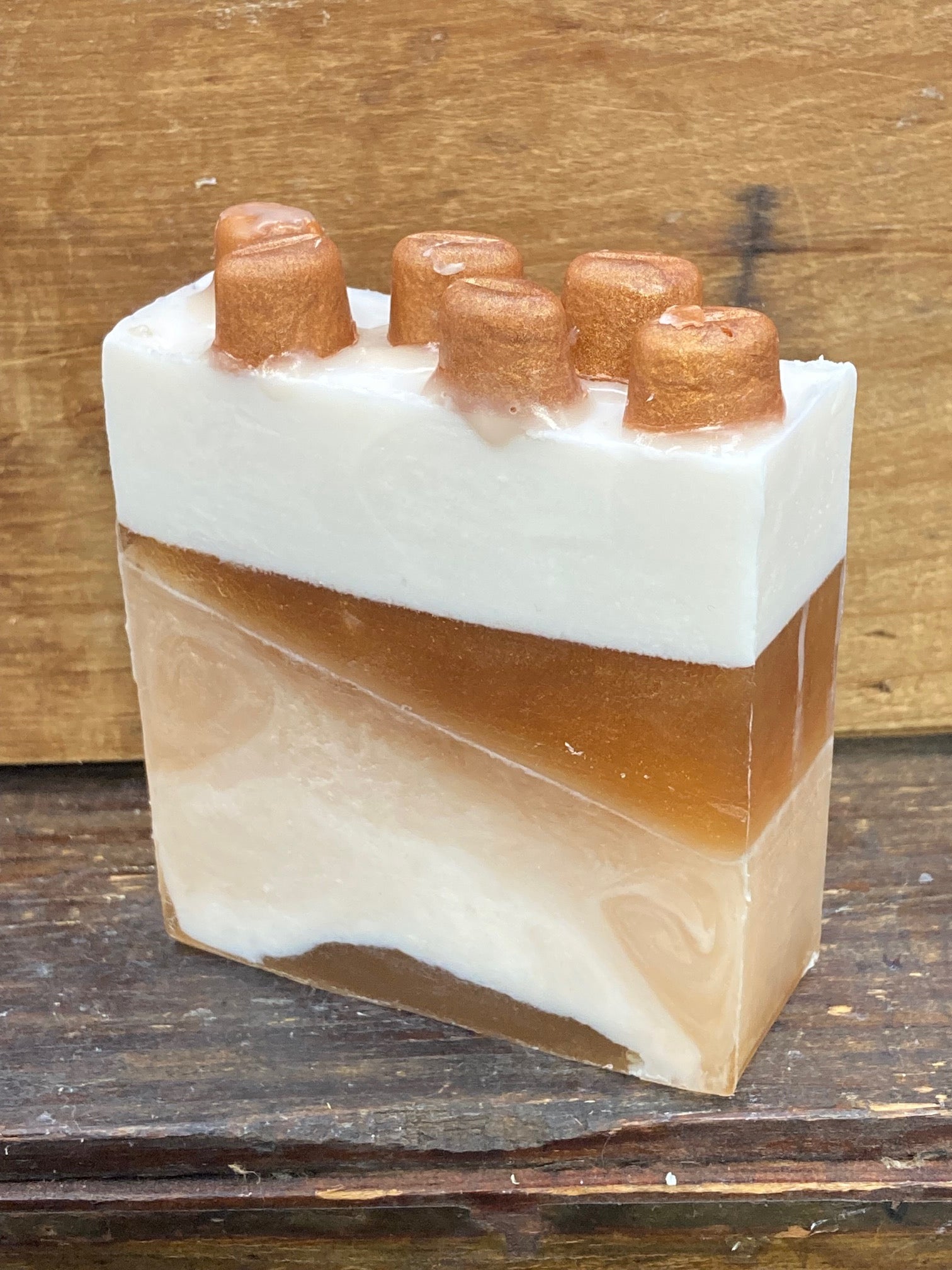 My daughter spent one Summer in Miami as a barista.  She is the inspiration for this one!  This is a French Vanilla scented bar or luxury soap made with Goats Milk and Coffee Glycerin Soap.