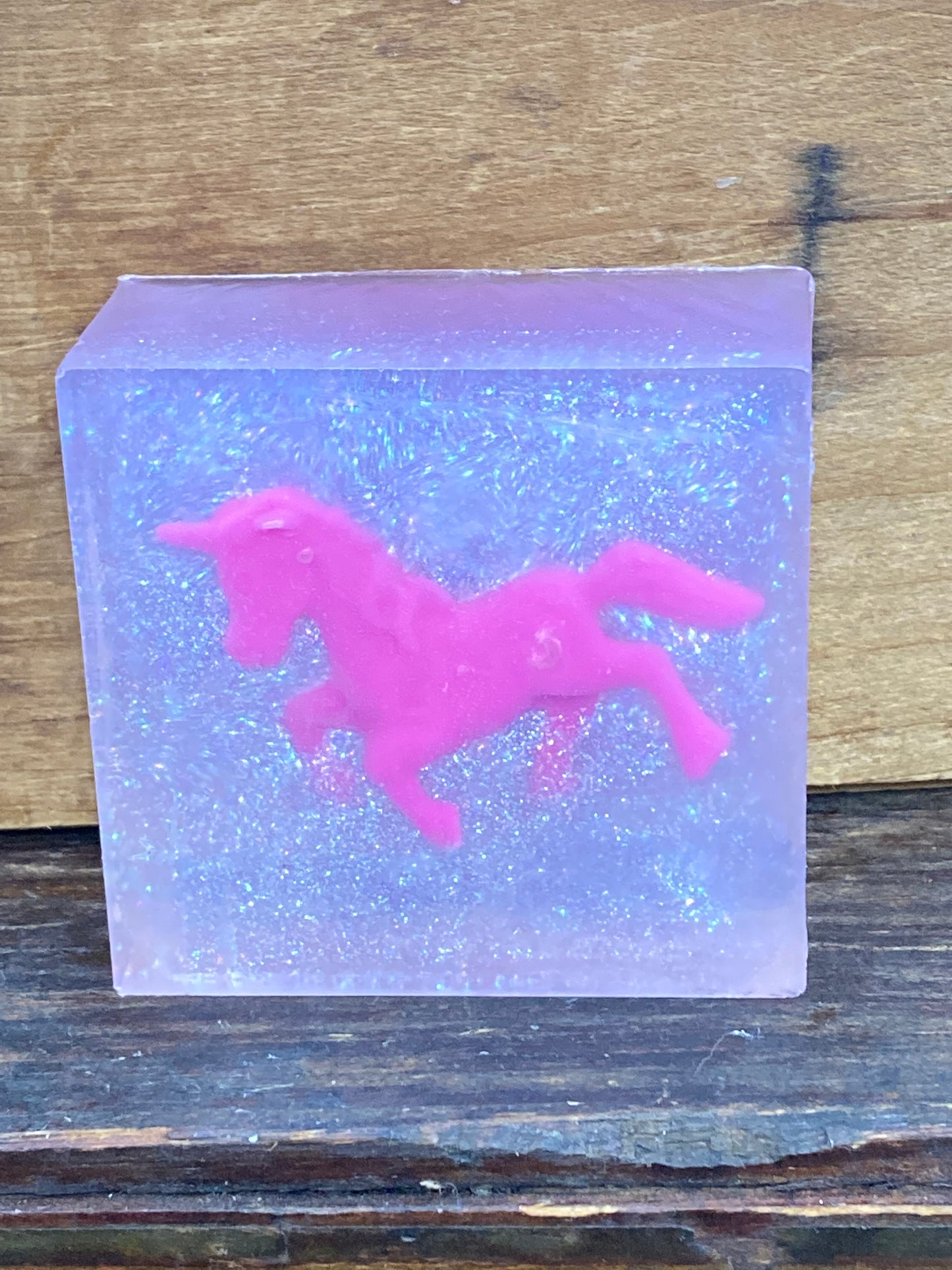 Toy Pony in a bar of  Glycerin Soap